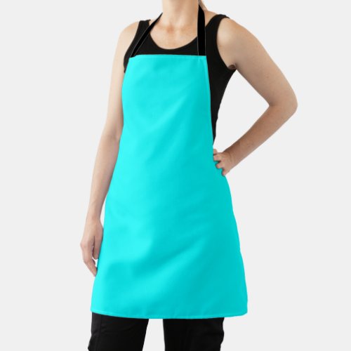 Aqua solid color apron