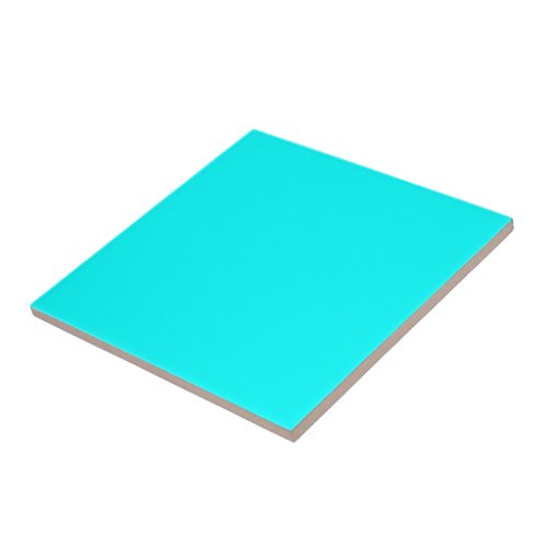 Aqua solid color ceramic tile