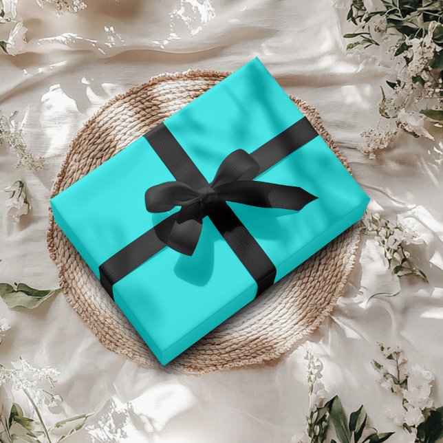 Aqua Solid Color | Classic | Elegant Wrapping Paper (Creator Uploaded)