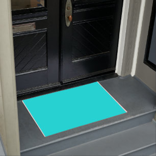 Aqua (solid color) doormat