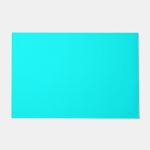 Aqua solid color doormat