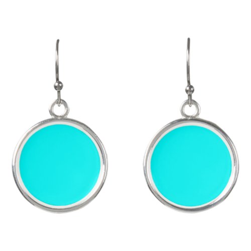 Aqua solid color earrings