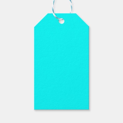 Aqua solid color gift tags