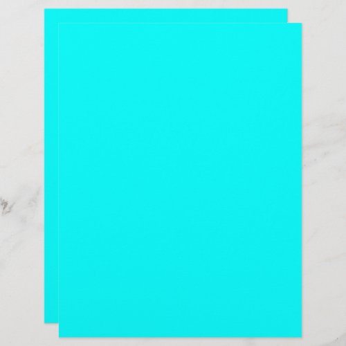 Aqua solid color letterhead
