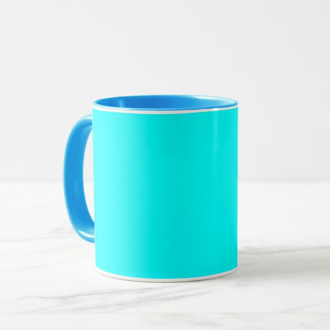 Aqua (solid color) mug (Front Left)