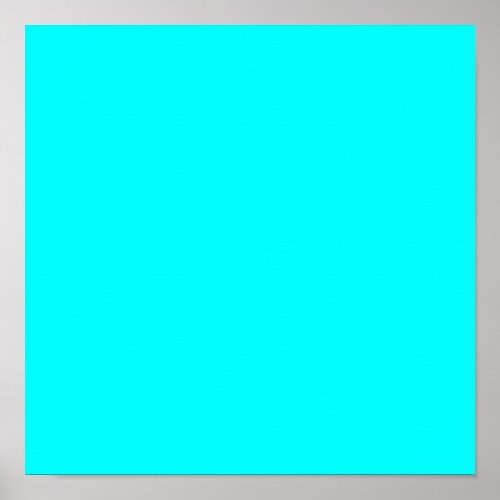 Aqua solid color poster