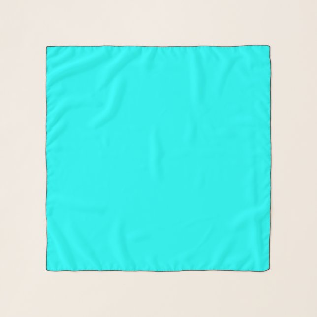 Aqua (solid color) scarf (Front)