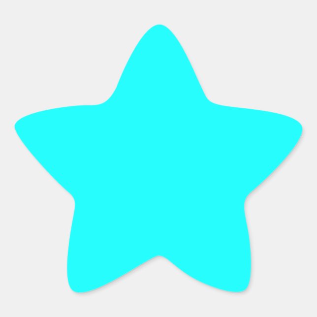 Aqua (solid color) star sticker (Front)