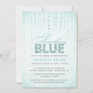 Aqua Something Blue Bridal Shower Invitation