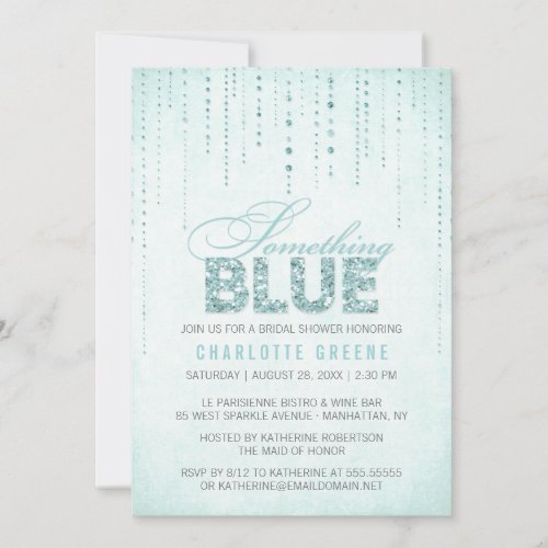 Something Blue Bridal Shower Invitation