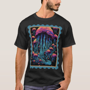 Aqua Spectacle: Giant Colorful Jellyfish T-Shirt