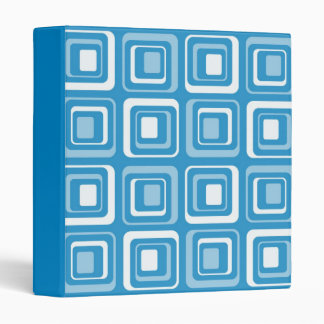 Aqua Squares Retro Binder
