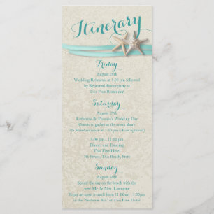 Aqua Starfish Beach Wedding Itinerary Program