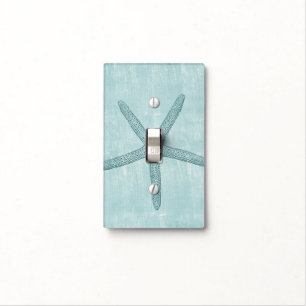 Aqua Starfish Light Switch Cover