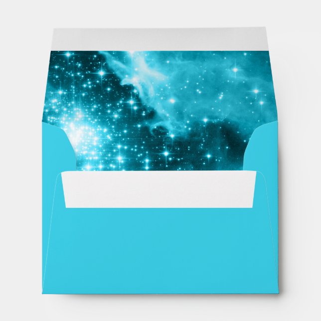 Aqua Stars Envelope (Back (Bottom))