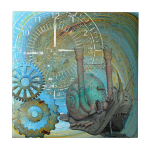 Aqua Steam Snail Traveler Ceramic Tile