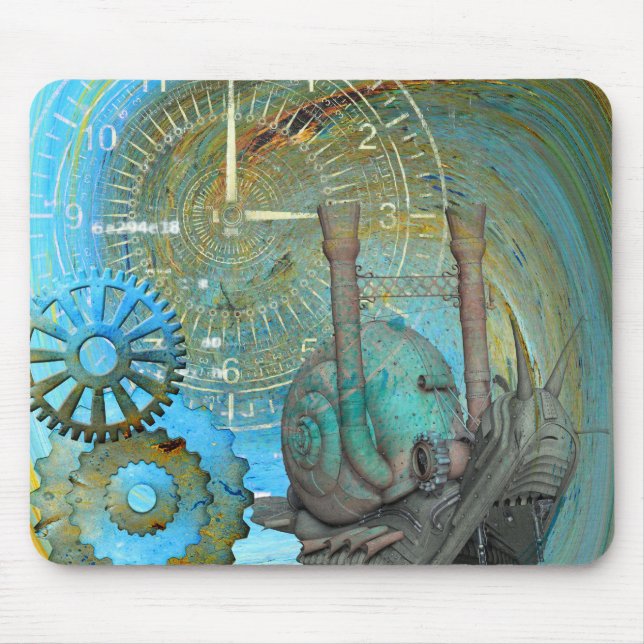 Aqua Steam Snail Traveler Mouse Pad (Front)