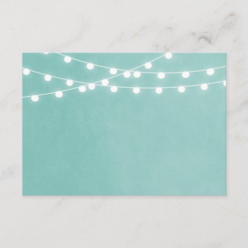 Summer String Lights Wedding Insert Card