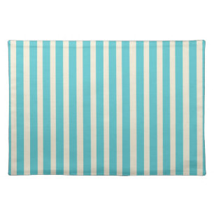 Aqua Stripes Cloth Placemat