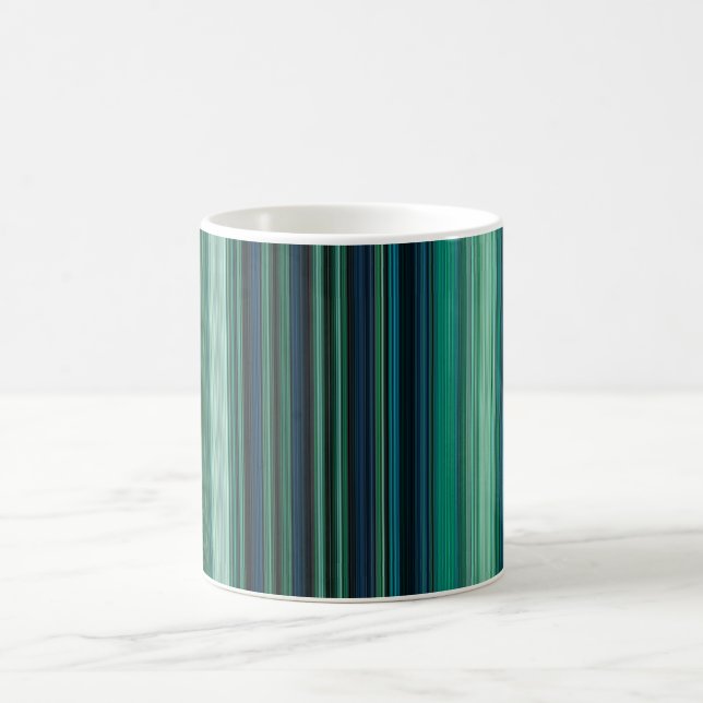 Aqua Stripes Coffee Mug (Center)