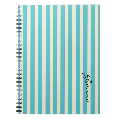 Aqua Stripes Notebook