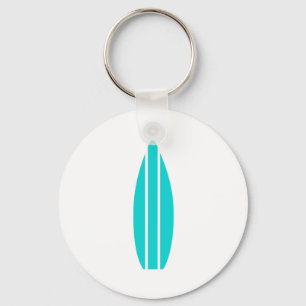 Aqua Surfboard Keychain