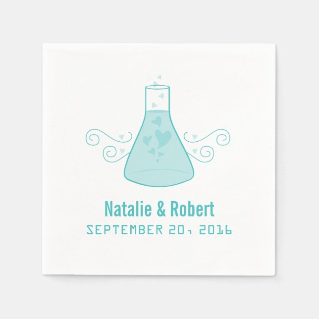 Aqua Sweet Chemistry Paper Napkins (Front)