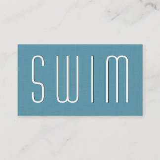 Aqua SWIMMING COACH Simple Style V35 Business Card
