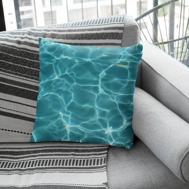 Aqua Swimming Pool Throw Pillow (Creator Uploaded)