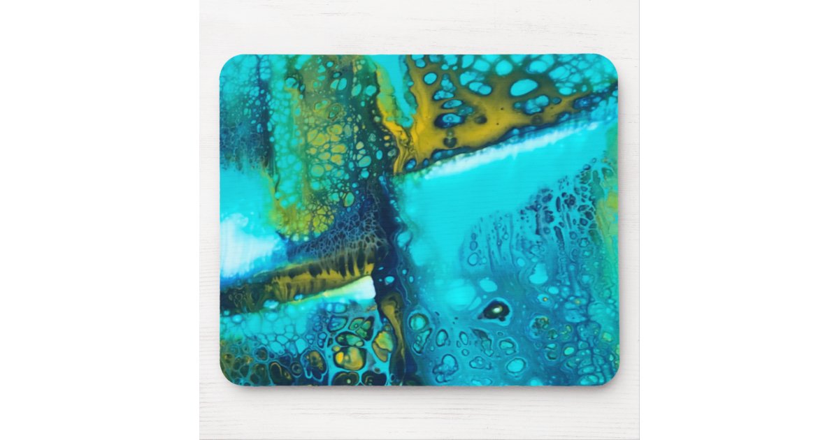 Aqua Swipe Mouse Pad | Zazzle