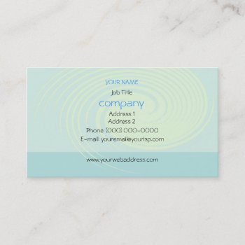 Aqua Swirl Business Profile Card by profilesincolor at Zazzle