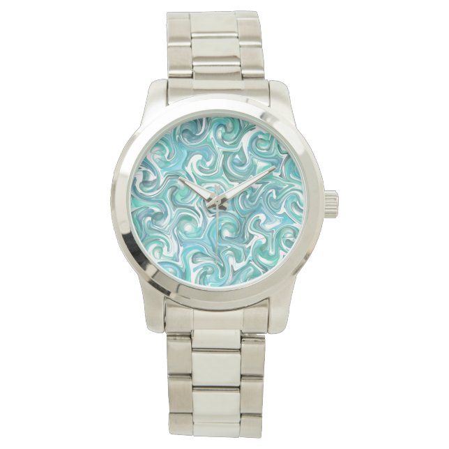 Aqua Swirl Women’s Watch eWatch (Front)