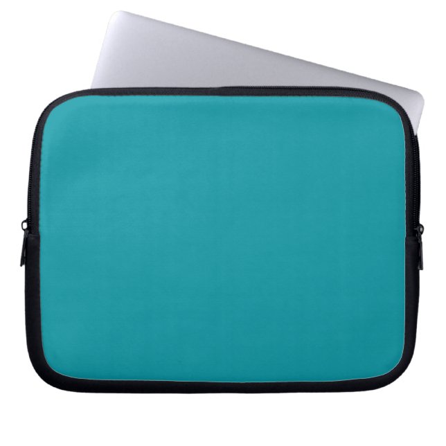Aqua Teal Blue Laptop Sleeve (Front)