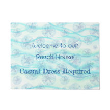 Aqua-teal blue sand dollar wave watercolor-custom