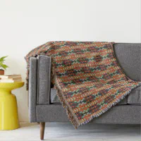 Green orange sales throw blanket