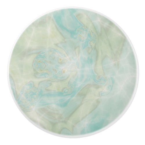 Aqua Teal Sparkle Ceramic Knob
