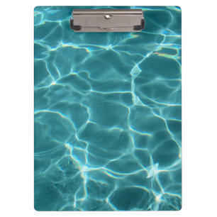 Aqua Teal Swimming Pool Water Photo Clipboard