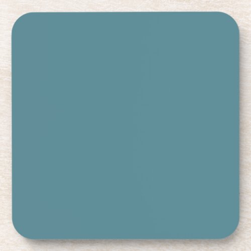 Aqua _ Teal _ Turquoise _ Blue_Green Solid Color Beverage Coaster