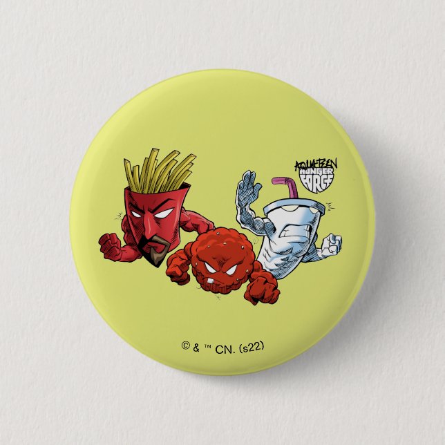 Aqua Teen Hunger Force Anime Graphic Button (Front)