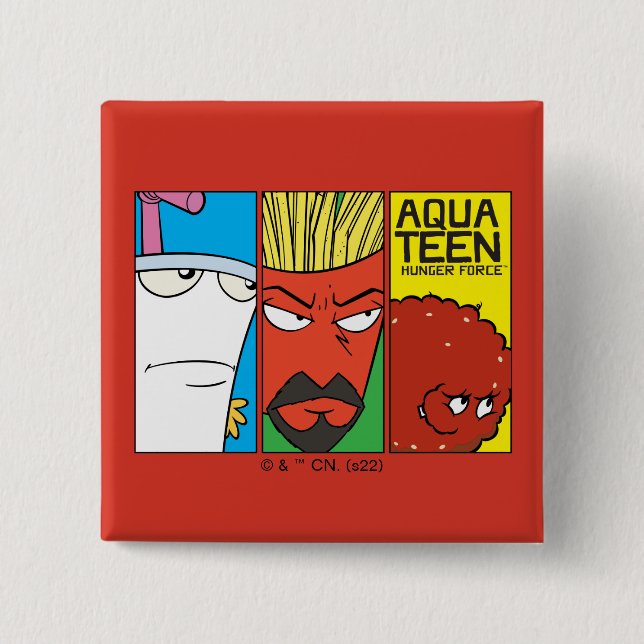 Aqua Teen Hunger Force Character Panel Graphic Button (Front)
