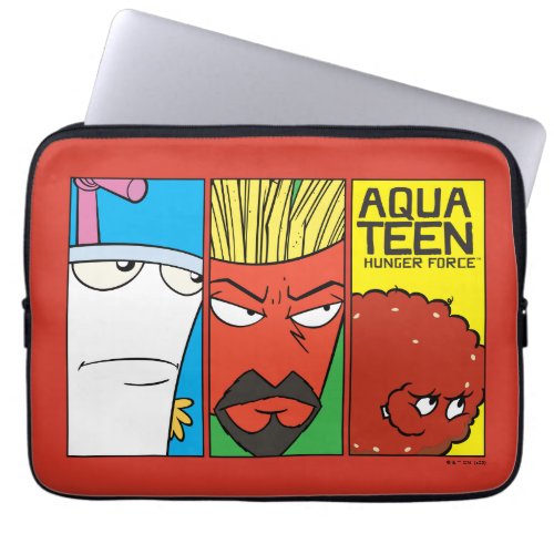 Aqua Teen Hunger Force Character Panel Graphic Laptop Sleeve