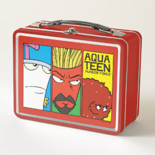 Aqua Teen Hunger Force Character Panel Graphic Metal Lunch Box