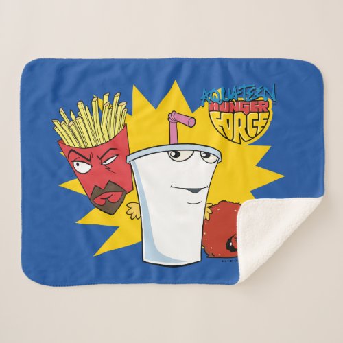 Aqua Teen Hunger Force Explosive Graphic Sherpa Blanket