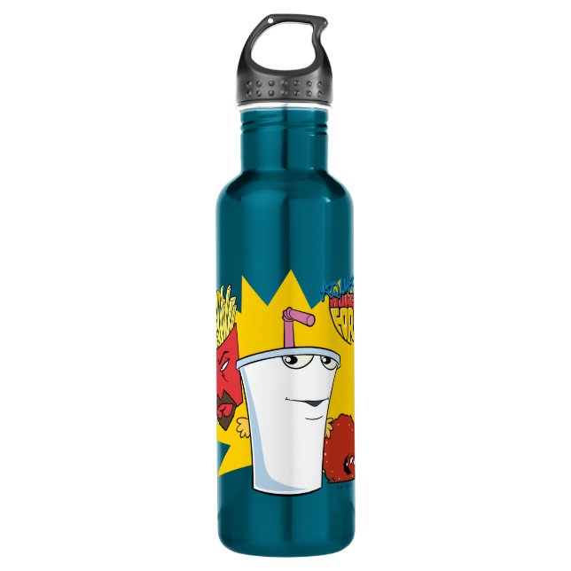 Aqua Teen Hunger Force Explosive Graphic Stainless Steel Water Bottle (Front)