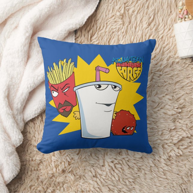 Aqua Teen Hunger Force Explosive Graphic Throw Pillow (Blanket)