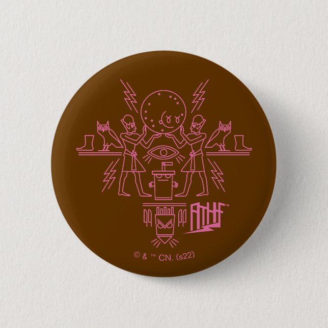 Aqua Teen Hunger Force Hieroglyphics Button (Front)