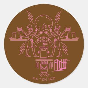 Aqua Teen Hunger Force Hieroglyphics Classic Round Sticker