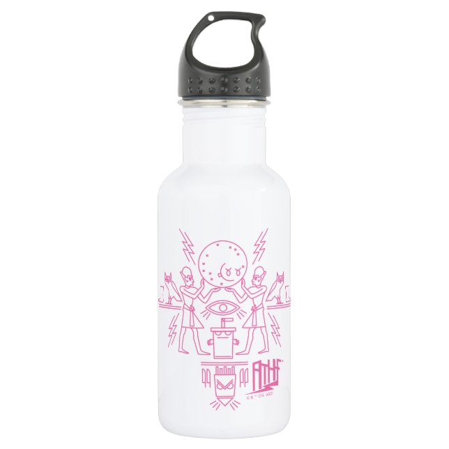 Aqua Teen Hunger Force Hieroglyphics Stainless Steel Water Bottle (Front)