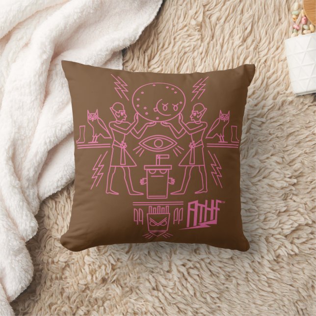 Aqua Teen Hunger Force Hieroglyphics Throw Pillow (Blanket)
