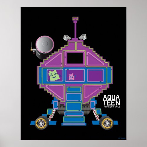 Aqua Teen Hunger Force Mooninites Car Poster